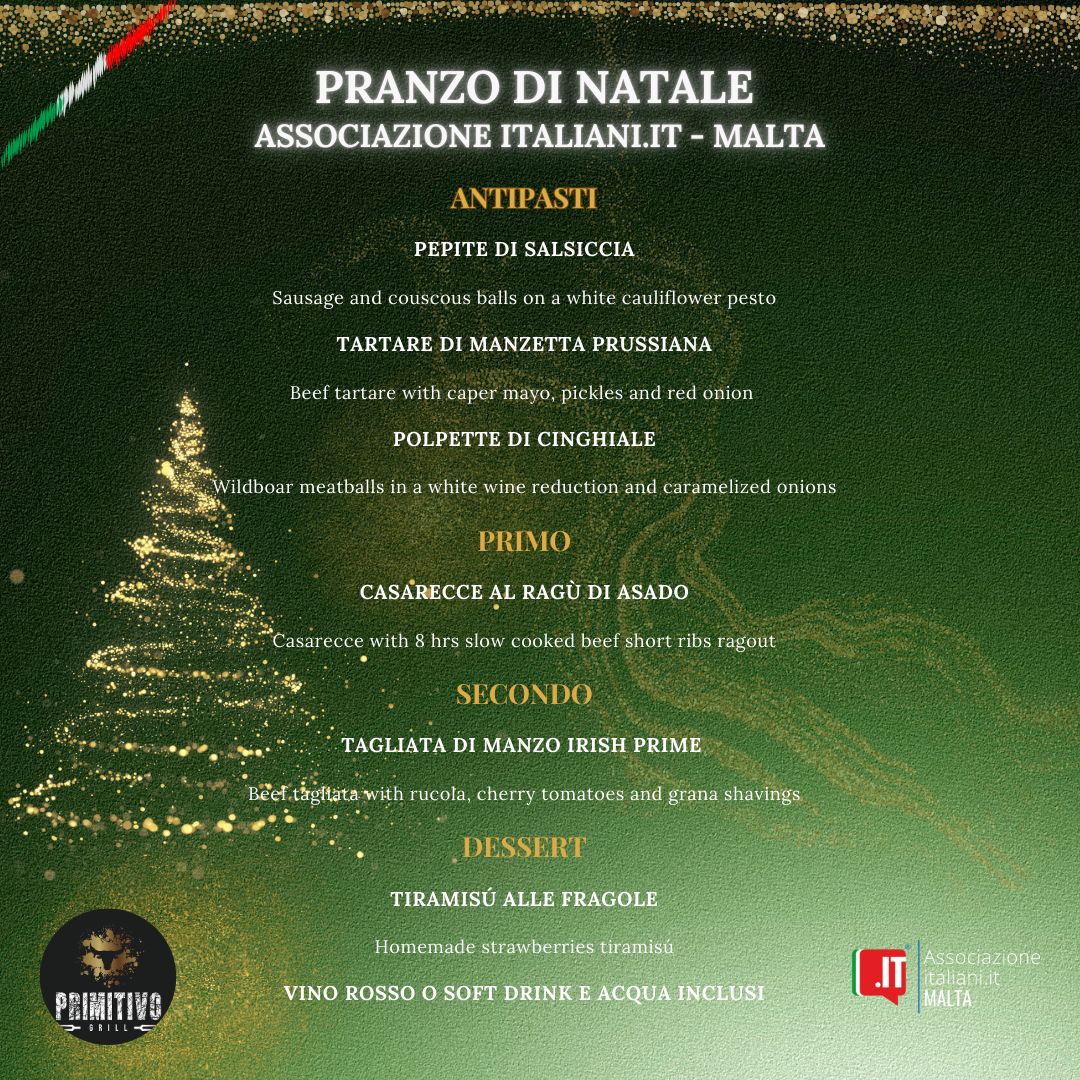 Pranzo di Natale con l'Associazione da Primitivo Grill