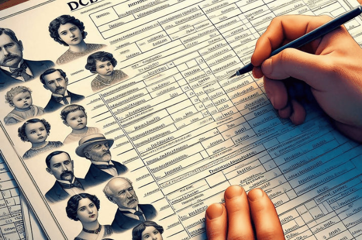 Atti integrali di nascita di tutti i discendenti in linea retta