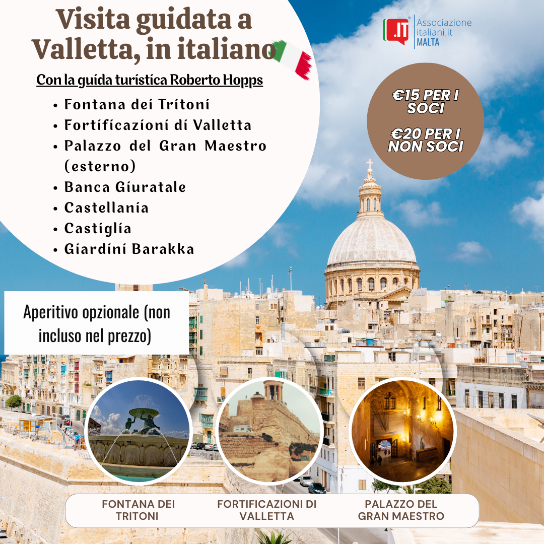 Visita Guidata a Valletta, Domenica 18 maggio in lingua italiana