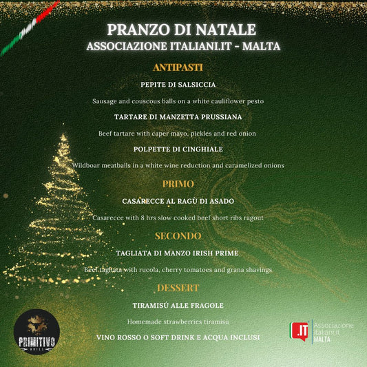 Pranzo di Natale con l'Associazione da Primitivo Grill